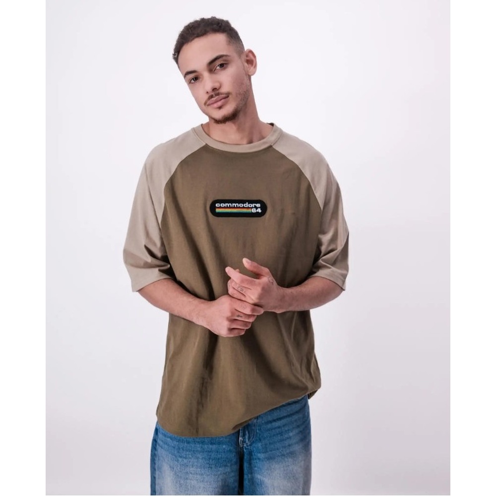 Commodore 64 - Logo Raglan TShirt - Grün